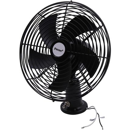 Facon 12V RV Cooling Fan with 2 Speed Switch, Dia: 8-3/4’’, Heavy Duty Black Met