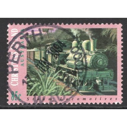 CHRISTMAS ISLAND 1994: STEAM LOCOMOTIVES - 85c USED (G6)