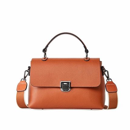 Cowhide Bag Women All-Match Leather Handbag Lychee Pattern