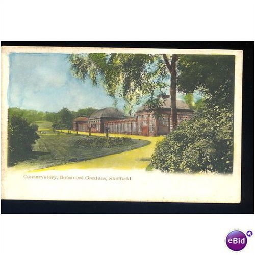 Yorkshire SHEFFIELD Botanical Gardens Conservatory Postcard