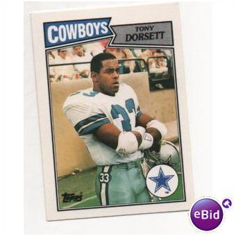 1987 Topps American NFL Football card 57 Dallas Cowboys Tony Dorsett