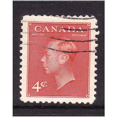CANADA 1949 4c CARMINE LAKE SG 417 FINE USED #3