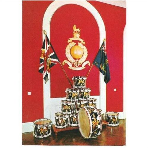 Eastney, Southsea, Hampshire - Royal Marines Museum Colours Hall - postcard
