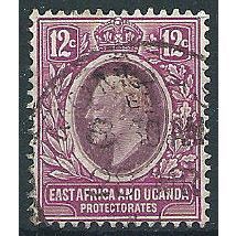 East Africa & Uganda Prot 1907 SG38 12c Dull & Bright Purple Fine Used . ..