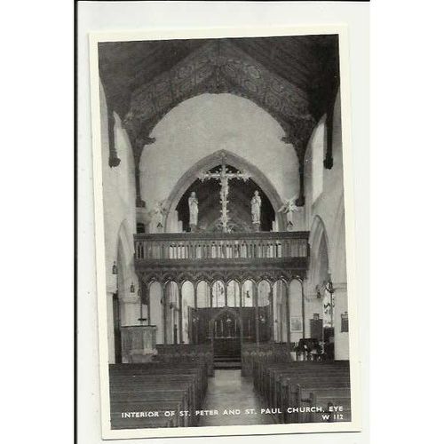 Suffolk EYE St eter & St Paul Church Interior Postcard by Jarrold (W 112)