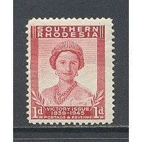 SouthernRhodesia.SG64 1d Queen Elizabeth.Mounted Mint.May2015a