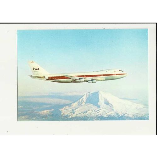 Aviation TWA Boeing 747 Postcard by Dixon (PNA 21433)