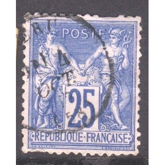France 1876 - SG234 - 25c ultramarine - Peace & Commerce - used
