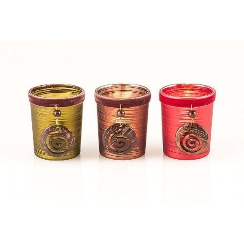 3x Windlicht,Votivglas,Kerzenhalter,7cm, Teelicht