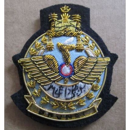 BRUNEI ROYAL AIR FORCE HAT CAP COMMODORE Bullion Badge - FREE SHIP IN USA