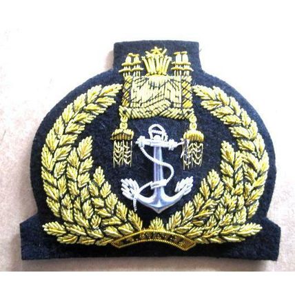 BRUNEI NAVY OFFICER HAT CAP BADGE NEW HAND EMBROIDERED CP MADE