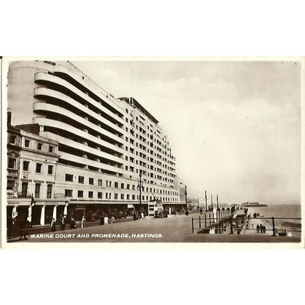 Sussex HASTINGS Marine Court & Promenade Postcard (Constance 3)