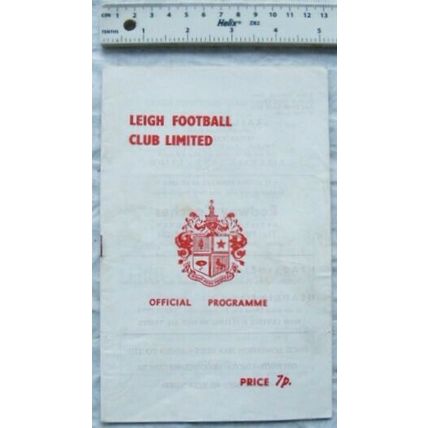 1974 programme Leigh v. Rochdale Hornets