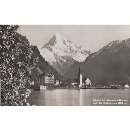Vierwaldstrattersee Bristenstock Fuelen Switzerland Swiss Real Photo Postcard