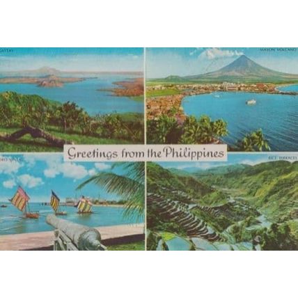Greetings from the Philippines 1980s Postcard