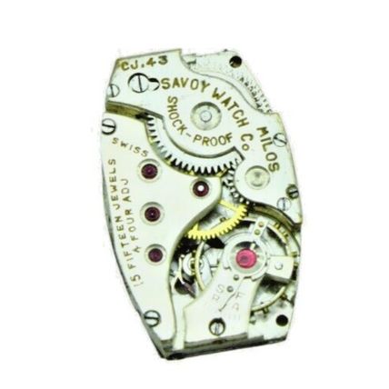 Savoy Milos CJ.43 A Michel 15 J Watch Movement 4 Adj 6.75 X 11'" = 15.3x24.8 mm