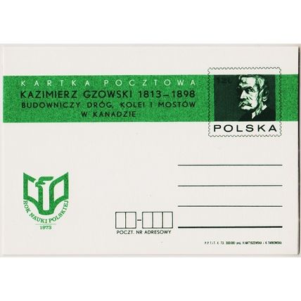 Poland. Prepaid Card. 1973 1zt Kazimierz Gzowski. UnUsed