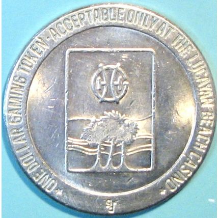 Lucian Beach. $1 Casino Token. Lucaya, Bahamas. U50.