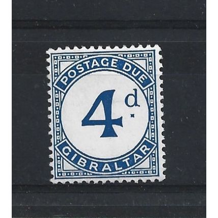 Gibraltar.D3 3d Blue.Mounted Mint.Nov23