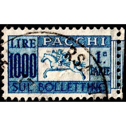 Italy 1957 Parcel Post 1000L Used Stamp