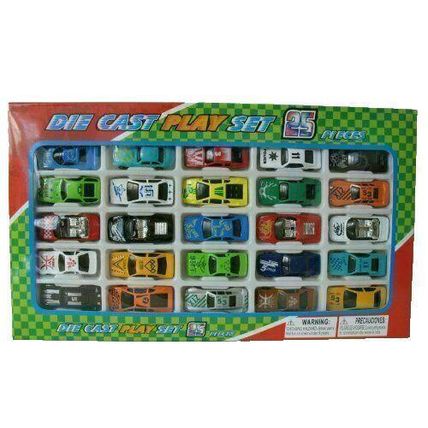 Lucky Stars MF-25 Diecast Car Collection (25 Pieces Set), Multicolor