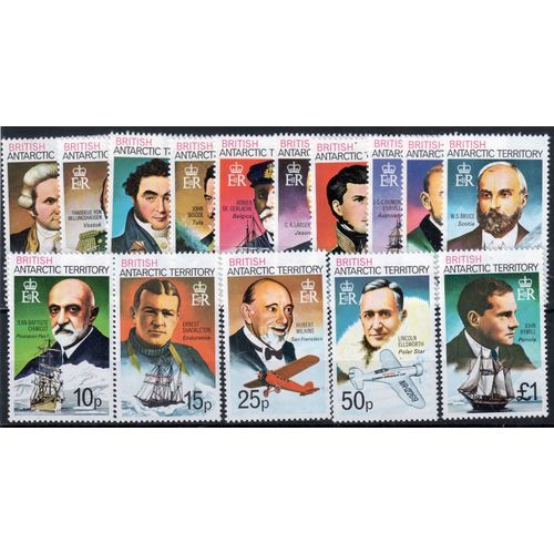 British Antarctic Territory 1975 Sg64 - Sg78 fresh unmounted mint set MNH (Z527)