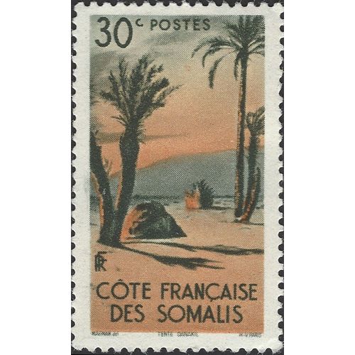 SOMALIA, Danakil tent, orange 1947, 30c