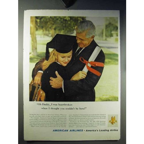 1960 American Airlines Ad - Daddy, I was Heartbroken!
