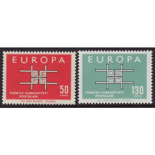 Turkey 1963 SG 2035-6 UMM Europa/CEPT (G-061)
