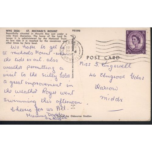 Vintage GB PC 1965 - St. Michael's Mount, Cornwall