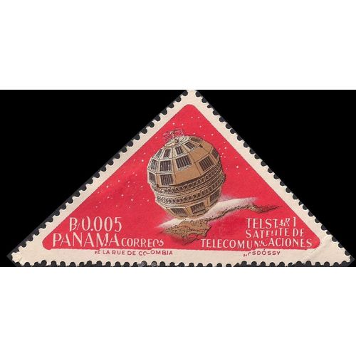 PANAMA, SPACE, Telstar, red 1968, Balboa0.005