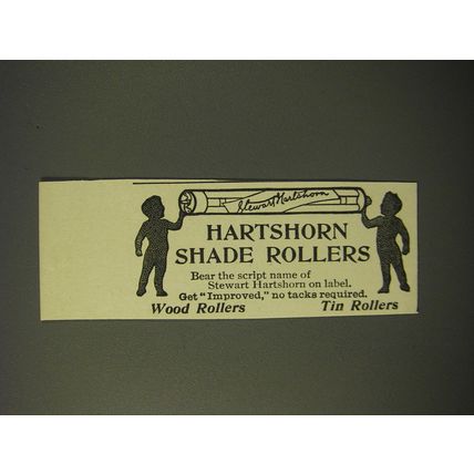 1909 Hartshorn Shade Rollers Advertisement