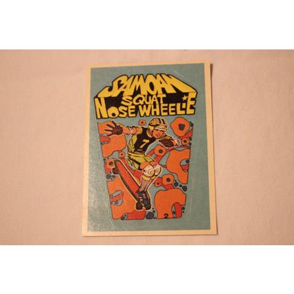 Greg Taie Samoan Squat Nose Wheelie 1977 Donruss Skateboard STICKER NO. 2