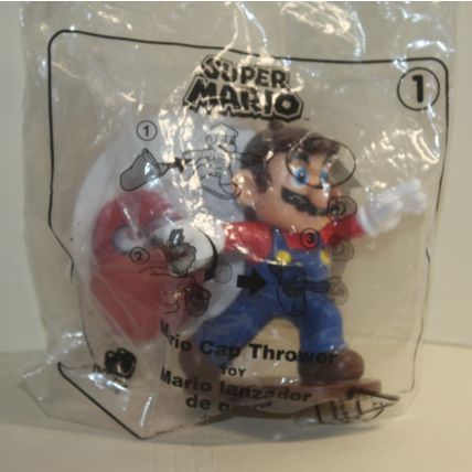 2018 McDonalds Super Mario #1 Mario Cap Thrower Mint in Package