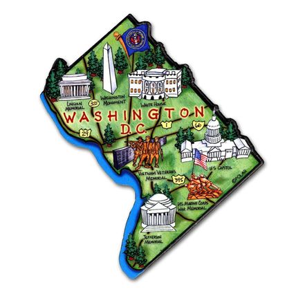 Washington D.C. The United States Capitol Artwood Jumbo Fridge Magnet