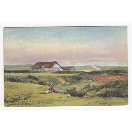 Happy Moments Southwold Golf Club Sylvester Stannard Art Postcard 1910 Suffolk