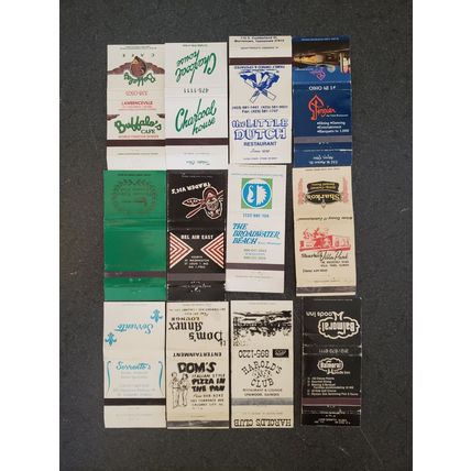 99 Different Vintage Matchbook Restaurants & Bars Normal & Wide