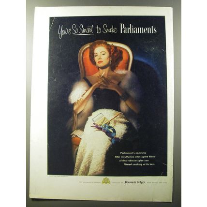 1953 Parliaments Cigarettes Advertisement