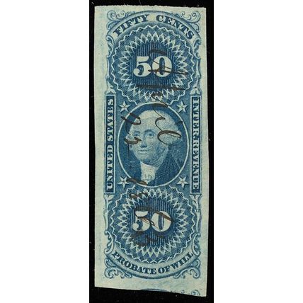 R62a, 50¢ Probate of Will Revenue SUPERB Four Margin Jumbo GEM - Stuart Katz