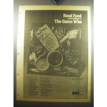 1974 The Guess Who Road Food Album Advertisement