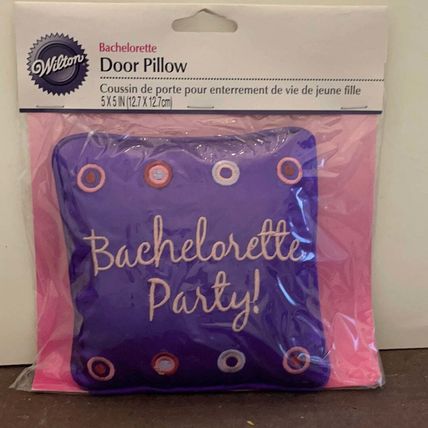 Wilton 2007 Bride's Bachelorette Party! Door Pillow Purple Bridal Party