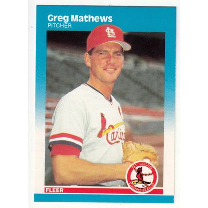 1987 Fleer Greg Mathews baseball Rookie card #303 - RC