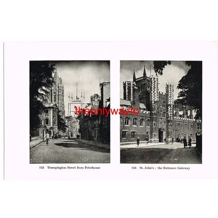 Trumpington St, St John's Entrance, More On Reverse), Book Illustration (Print)