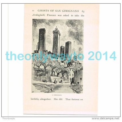 SAN GIMIGNANO (4), ITALY, BOOK ILLUSTRATION/PRINT, 1904