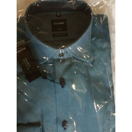 Olymp Men's Luxor Shirt L/S Business / Formal Shirt Green Dot 39 cm (M) 15 1/2"