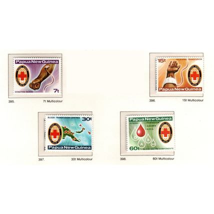 Papua New Guinea ASC 395-398 1980 Red Cross-Blood Transfusion, Mint Never hinged