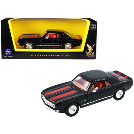 1967 Chevrolet Camaro Z-28 Black with Red Stripes 1/43 Diecast Model Car by R...