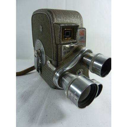 Vintage 1950s Keystone Capri K-27 8mm Movie Camera Triple Lenses*