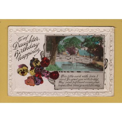 To My Daughter Birthday Happiness - Postally Unused - Although Written Message