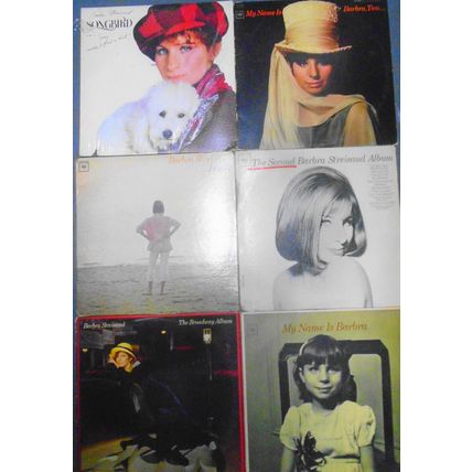 6 Barbara Streisand vinyl LPs Lot